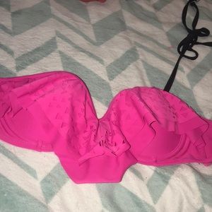 pink cute strapless bathing suit top!!